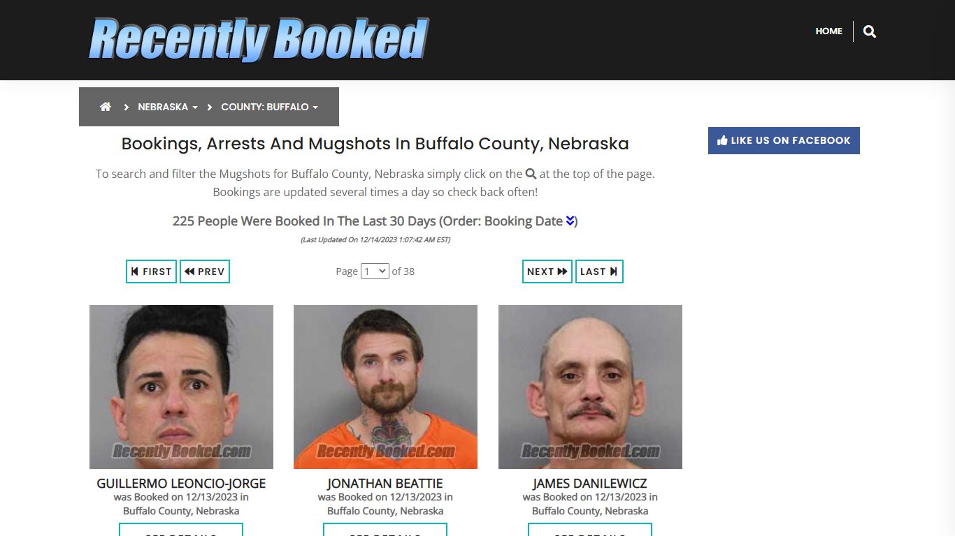 Bookings, Arrests and Mugshots in Buffalo County, Nebraska